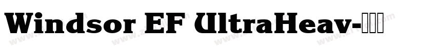Windsor EF UltraHeav字体转换